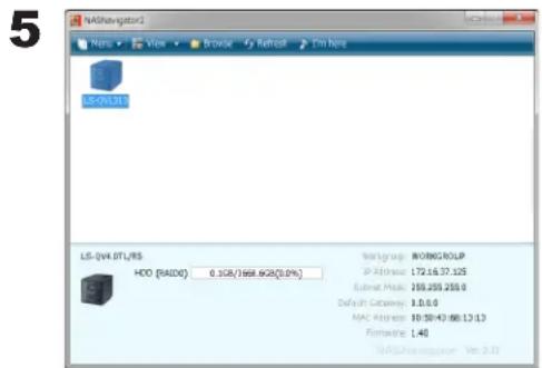 BUFFALO LinkStation 4.0TB - Configuration du logiciel LinkNavigator (LS-QVL) - 4