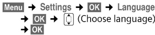 GIGASET E365 - Changing the display language - 1