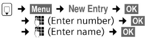 GIGASET E365 - Storing a number in the directory - 1