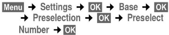 GIGASET E365 - Storing preselection numbers - 1