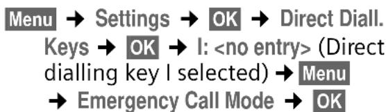 GIGASET E365 - Programming SOS mode - 1