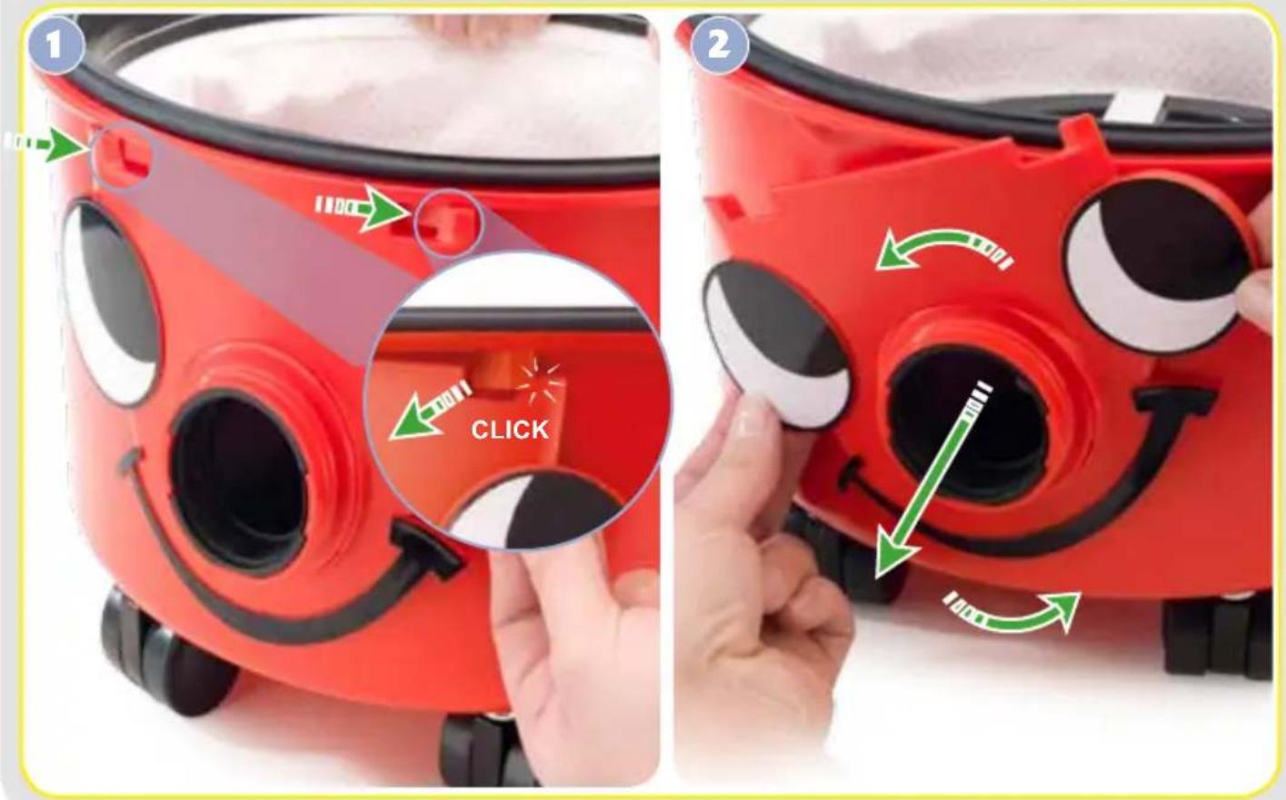 Numatic Charles CVC370 - Removing the face - 1