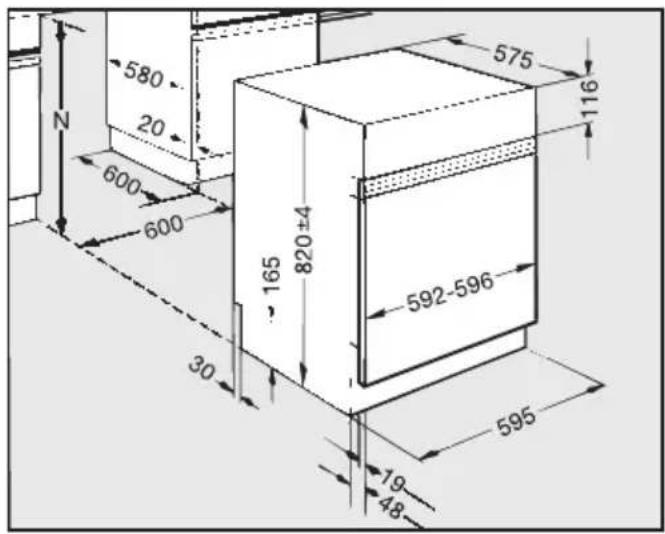 MIELE W 2819 i WPM R - Building under a continuous worktop / in a kitchen run - 1