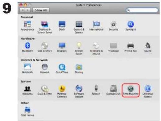 System Preferences 9 Show All Personal Appearance Desktop & Screen Save Dock Expost & Spaces International Security Spotlight Hardware Bluetooth CDs & DVDs Displays Energy Sails Keyboard & Mouse Trackpad Print & Fax Sound Internet & Network MobileMe Network QuickTime Sharing System Accounts Date & Time Potential Controls Software Update Speech Startup Dick Time Machine Universal Access Other Edit menu