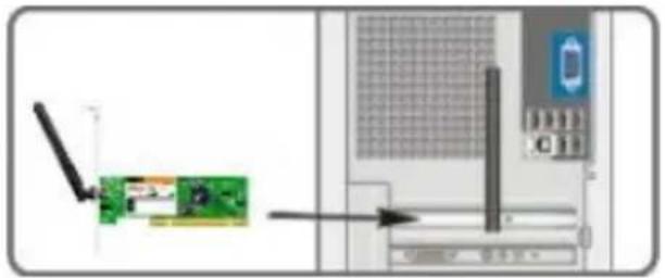 Tenda W311U+ - Install the PCI network adapter - 1