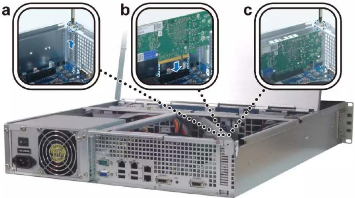 SYNOLOGY RackStation RS3412xs - Pour installer la carte d'interface réseau : - 1