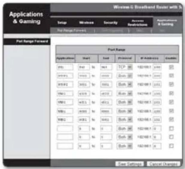 SAMSUNG SNV-7080R - Manual Port Range Forwarding - 1