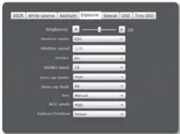 SAMSUNG SNV-7080R - Exposure Setup - 1