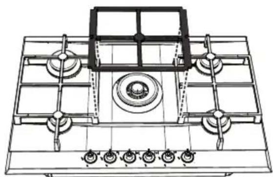 SMEG P1752XBN - Positionnement des grilles - 5