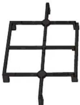 SMEG P1752XBN - Positionnement des grilles - 2