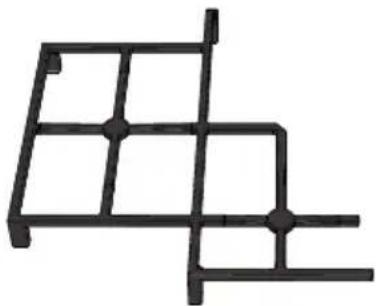SMEG P1752XBN - Positionnement des grilles - 3