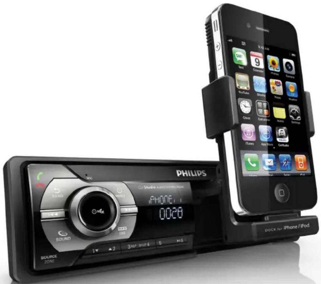 PHILIPS MC Studio AUDIO/THY/PGS iPhone, 1 00:28 SOURCE ZONE 3 REP GROUP 4 5 Hi6 DOCK for iPhone / iPod