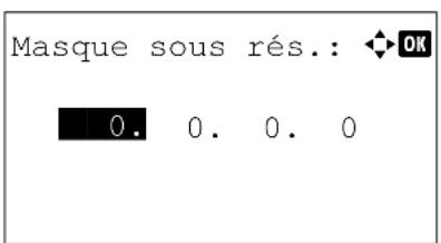 KYOCERA FS-4300DN/KL3 - Saisie du masque de sous-réseau - 1