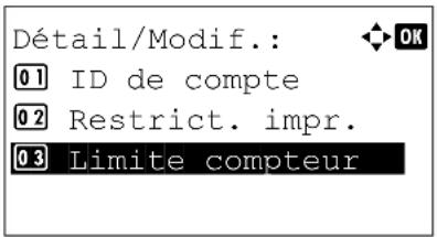 KYOCERA FS-4300DN/KL3 - Détail/Modif. (Vérification/modification des paramètres d'ID de compte enregistré) - 10