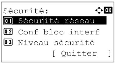 KYOCERA FS-4300DN/KL3 - Sécurité (Paramètres de la fonction de sécurité) - 10