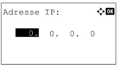 KYOCERA FS-4300DN/KL3 - Saisie d'une adresse IP - 1