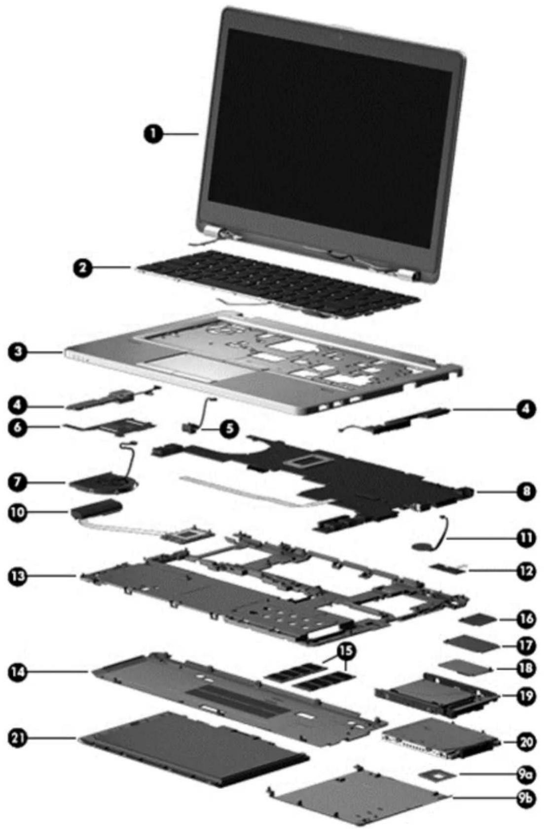 HP EliteBook Folio 9470m - PCID label - 3