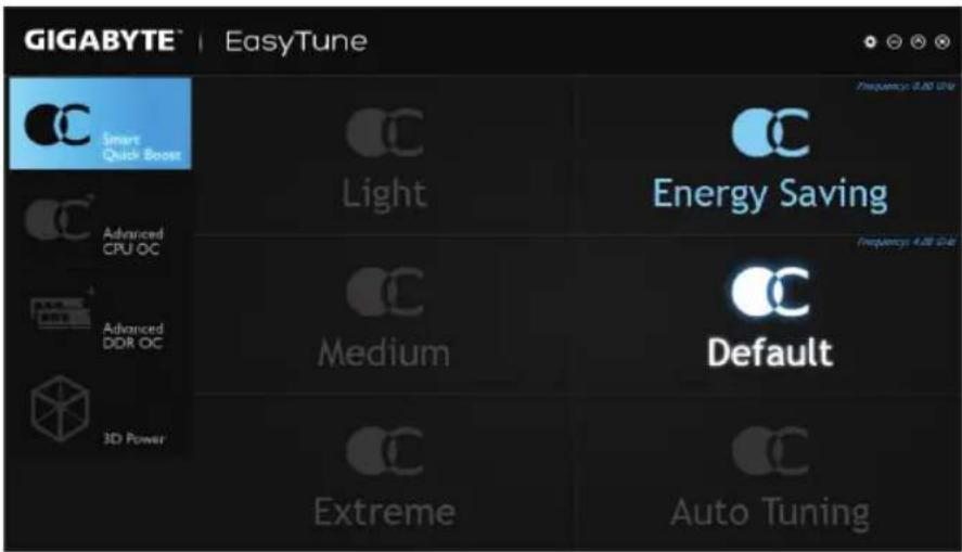 GIGABYTE GA-Z97X-UD5H - L'interface d'EasyTune - 1