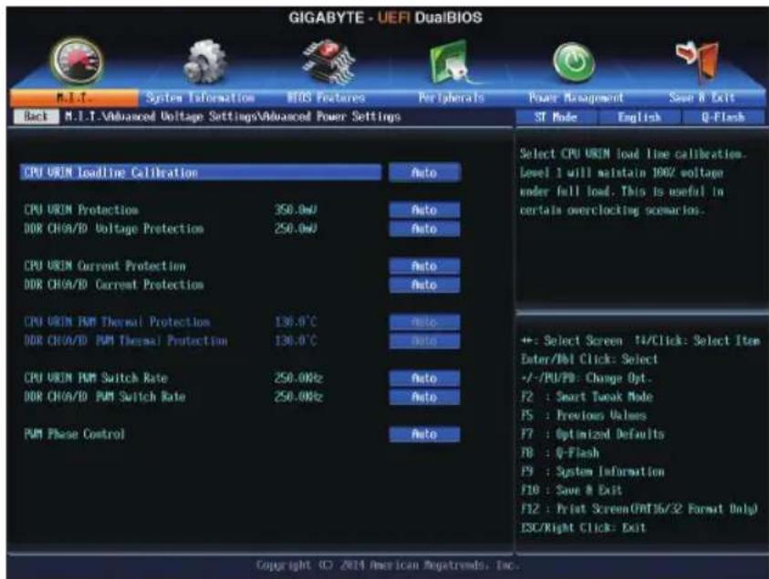 GIGABYTE GA-Z97X-UD5H - ▶ Advanced Power Settings (Paramètres d'alimentation avancés) ① - 1