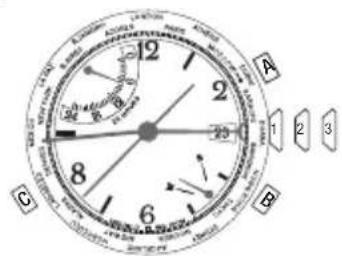TIMEX Intelligent Quartz Altimeter T2N729 - POUR RÉGLER L'HEURE MONDIALE : - 1