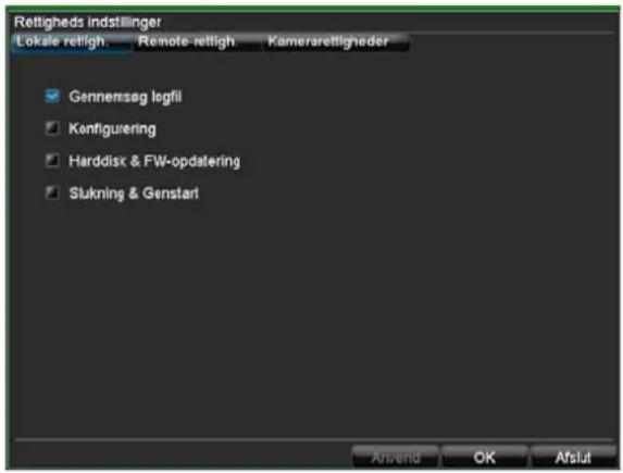 ABUS TVVR41110 - Indstilling af adgangsrettigheder - 1