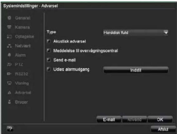 ABUS TVVR41110 - Indstillinger: Advarsel - 1