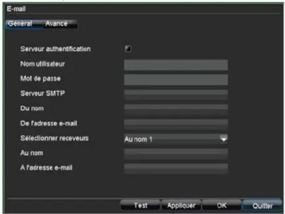 ABUS TVVR41110 - Configuration de l'adresse e-mail - 1