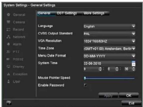 ABUS TVVR41110 - General Settings - 1