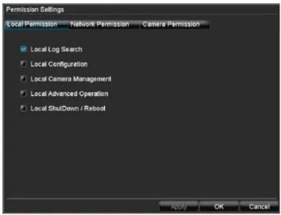 ABUS TVVR41110 - Setting the access rights - 1