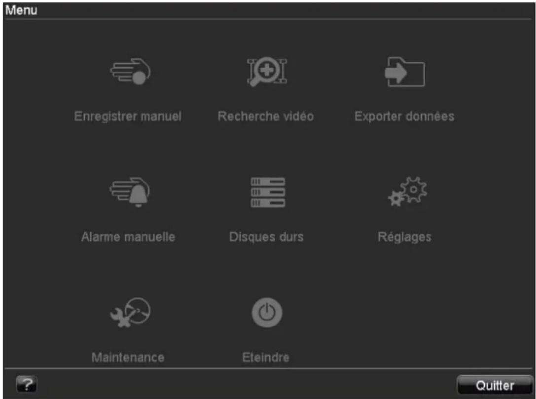 ABUS TVVR41110 - Vue d'ensemble des menus - 1
