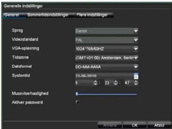 ABUS TVVR41110 - Generelle indstillinger - 1