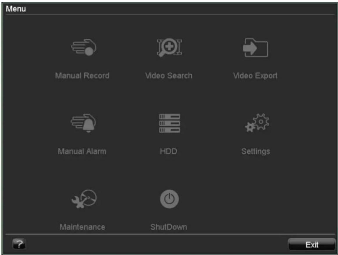 ABUS TVVR41110 - Menu overview - 1