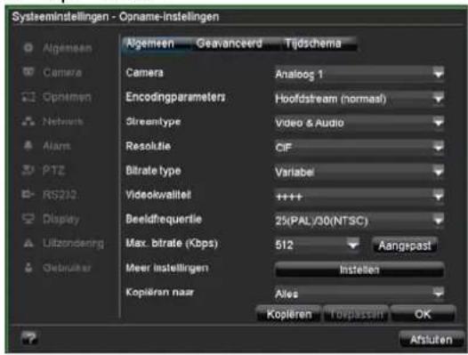 ABUS TVVR41110 - Opname-instellingen - 1
