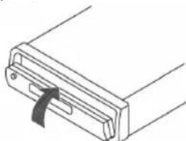 Simple line drawing of a mechanical clip or bracket with a black band (no text or symbols)