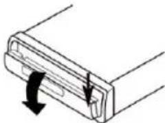 Diagram of a mechanical component with directional arrows indicating movement (no text or symbols)