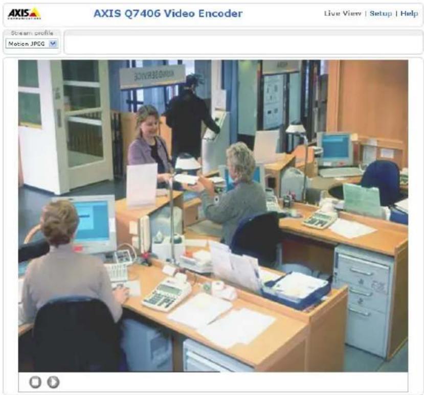 AXIS Q7406 - Access from a browser - 1