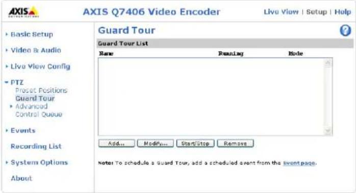 AXIS Q7406 - Guard tour - 1