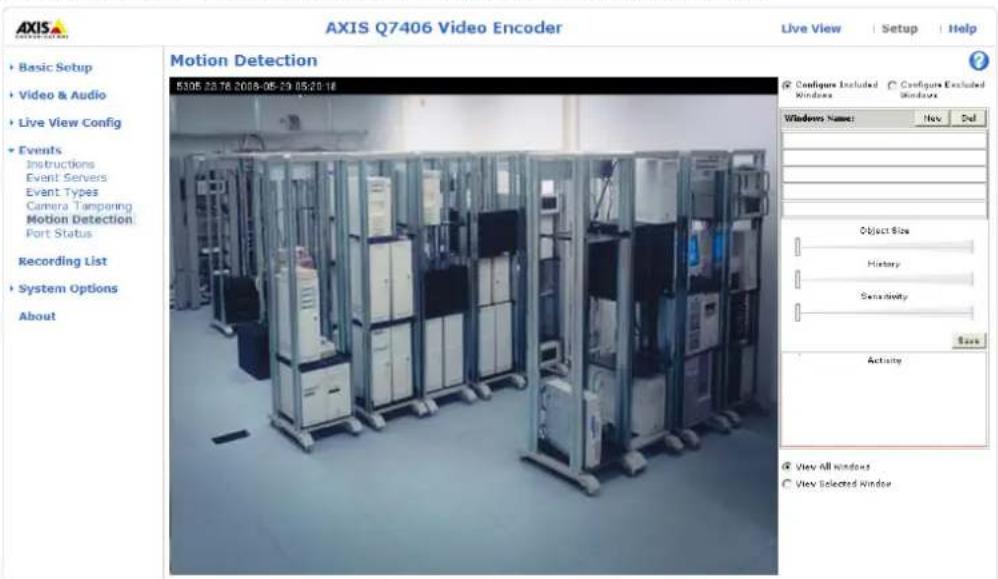 AXIS Q7406 - Motion Detection - 1
