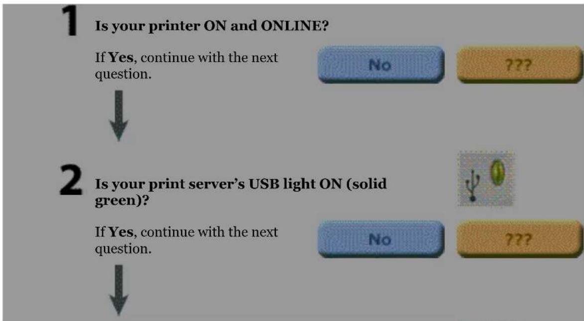 HP Jetdirect 175x - Please answer the questions below in the order listed. - 1