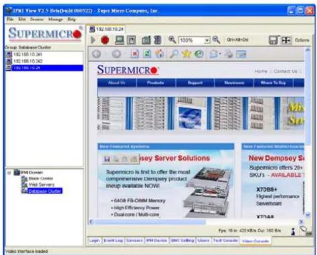 Supermicro IPMI 2.0 Card - Video Console Redirection (KVM over IP) - 3
