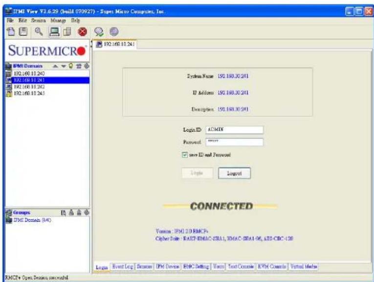 Supermicro IPMI 2.0 Card - - Login - 2