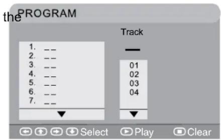 BUSH BTVD91216B - Track/Title/Chapter programmed playback - 2
