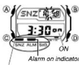 CASIO GX-56-1AER - To turn an alarm on and off - 1