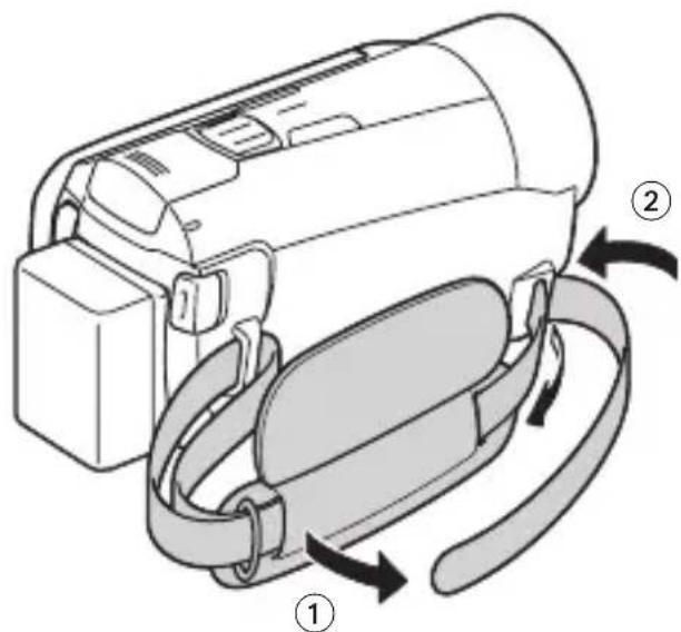 CANON Vixia HF M52 - To remove the grip belt - 1