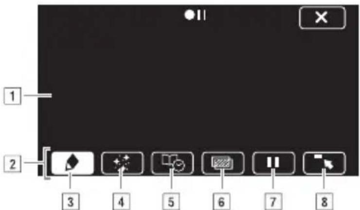 CANON Vixia HF M52 - Touch [ X] to exit the decoration screen. - 1