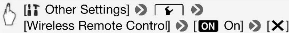 CANON Vixia HF M52 - Using the Optional Wireless Controller - 2