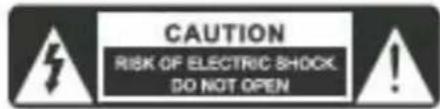 CAUTION RISK OF ELECTRIC SHOCK, DO NOT OPEN