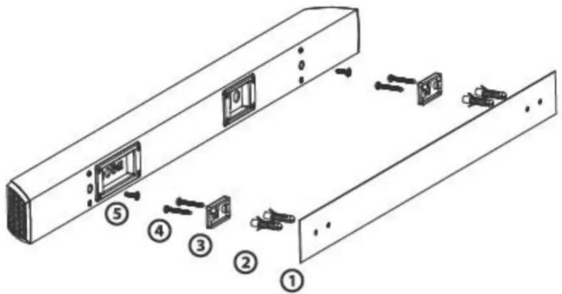Diagram showing a cable or panel assembly with numbered components and labeled parts, likely illustrating a mechanical or electrical assembly.