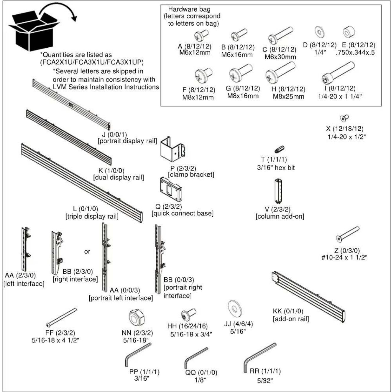 Chief FCA3X1U - DIMENSIONS (CONTINUED) - 19