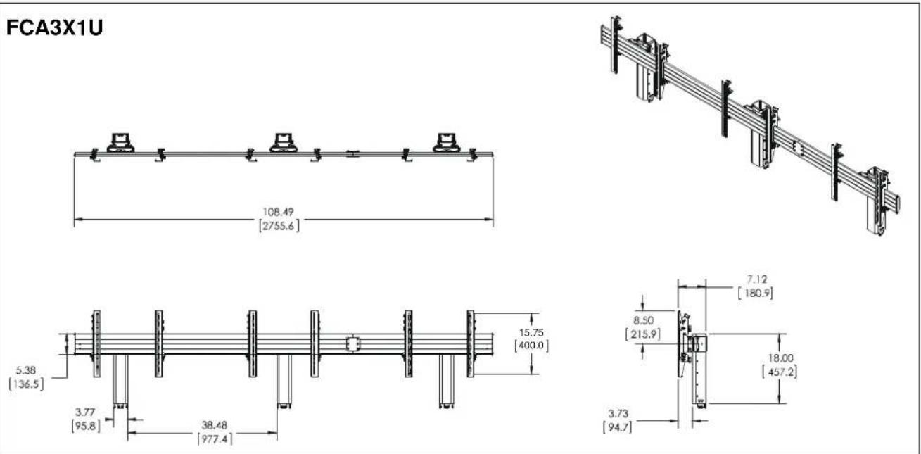 Chief FCA3X1U - DIMENSIONS (CONTINUED) - 1